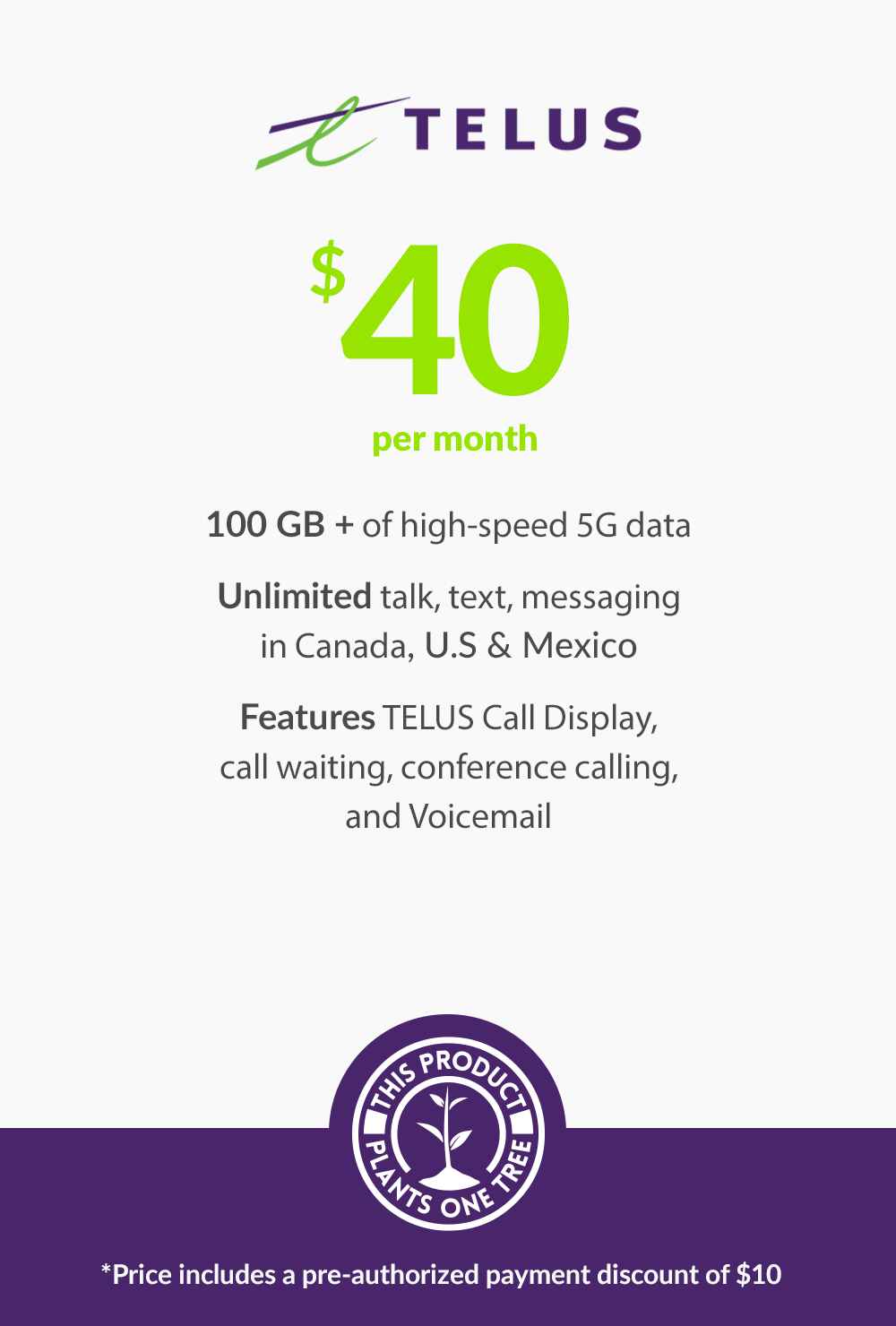 100 GB - $40 (BYOD only)