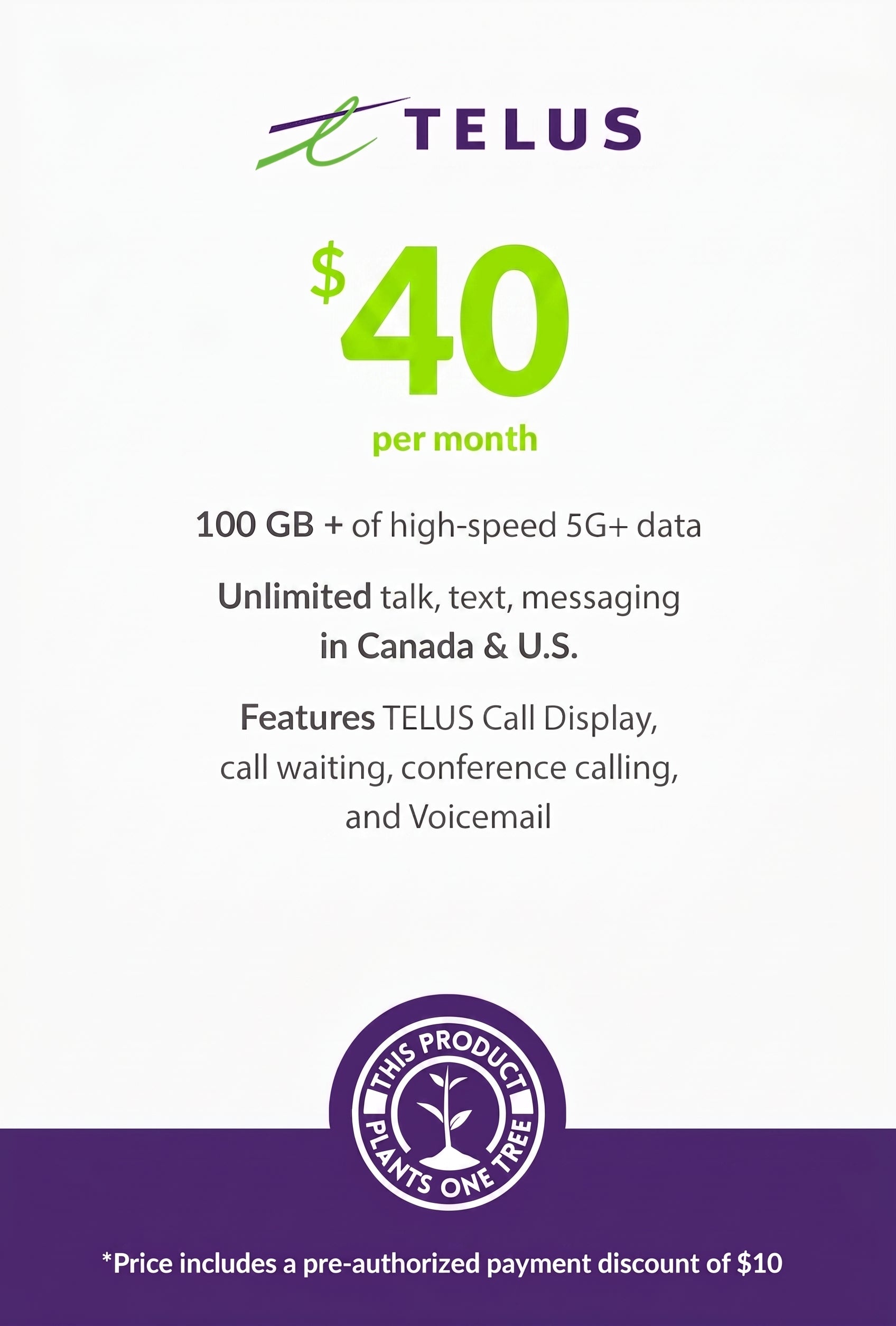 100 GB - $40 (BYOD)